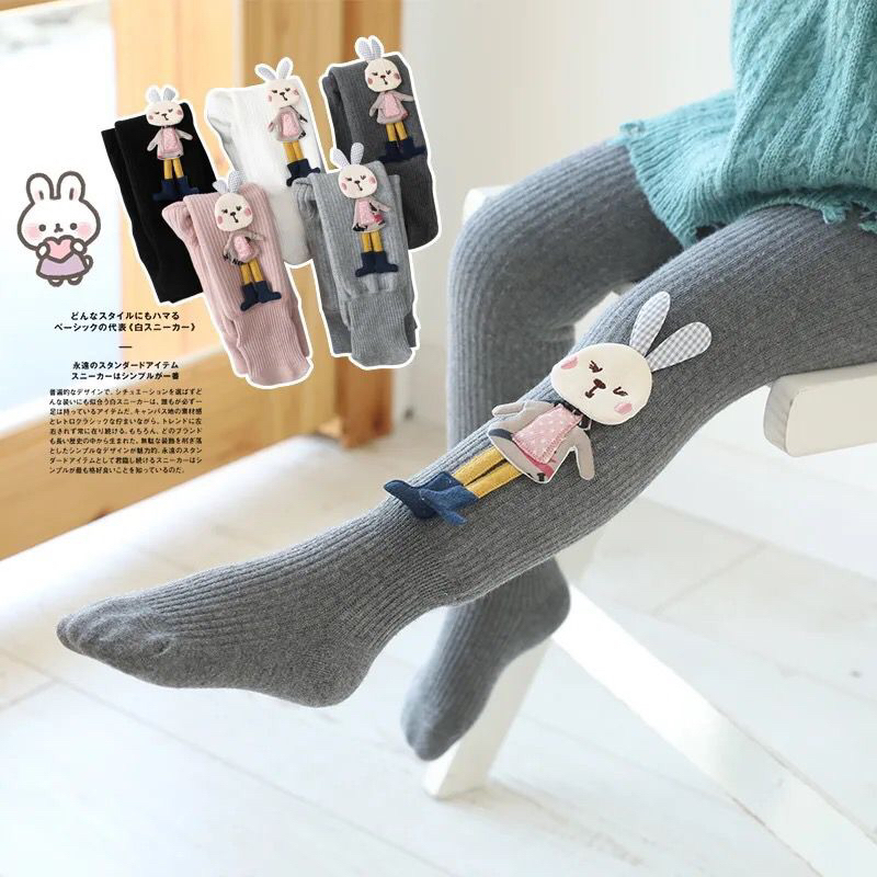 Yumna Baby Pants Big Rabbit Doll Legging Import Premium - Legging Anak Perempuan 3D - Celana Legging Anak Import Tebal Halus - Legging 3D Korean Style