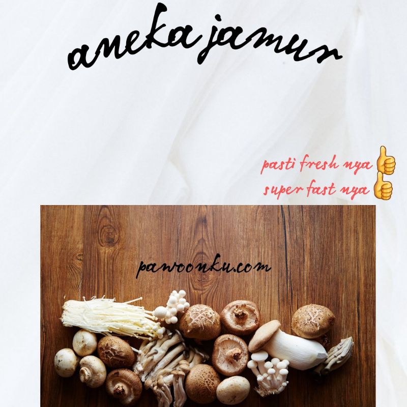 

Aneka Jamur || Jamur Segar Higienis || Jamur Kancing Kuping Tiram Enoki