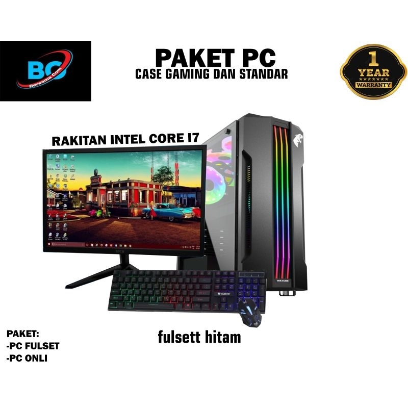 PC Gaming Live Streaming i7 Ram 16 gb VS Vga GT 730 4 gb Monitor 22 in FULL SETT new