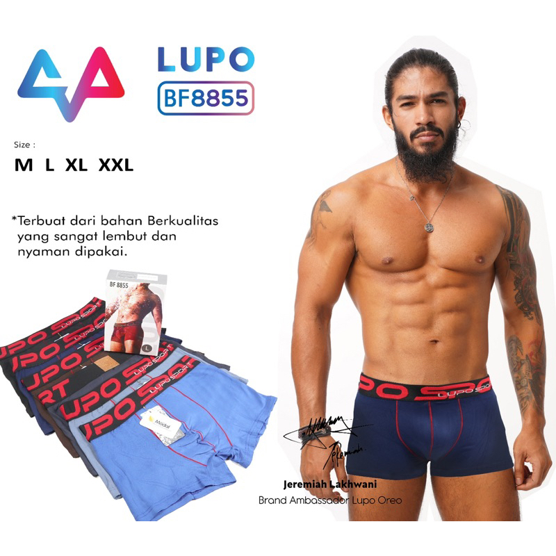 CELANA DALAM BOXER PRIA LUPO PREMIUM KATUN CD LAKI LAKI