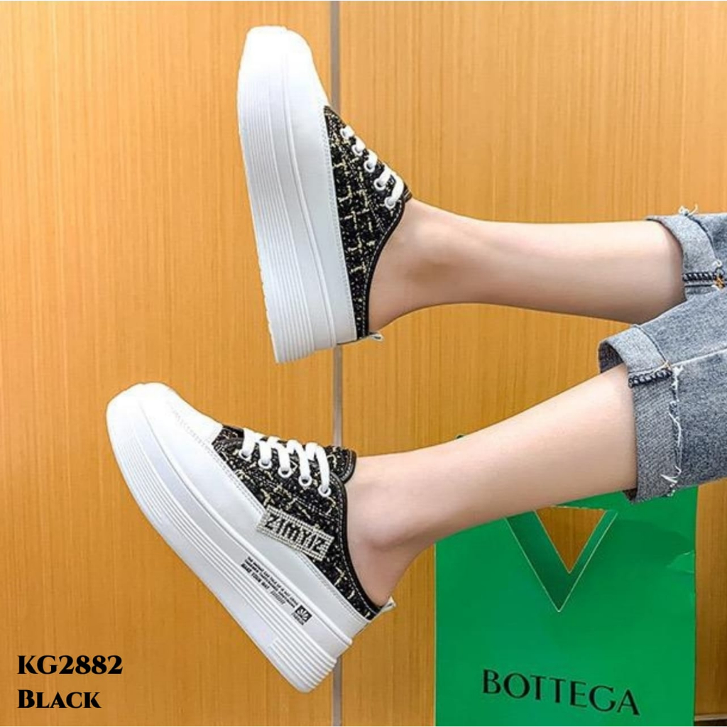 WYN SEPATU SNEAKERS WEDGES SLOP IMPORT FASHION KOREA KG2882