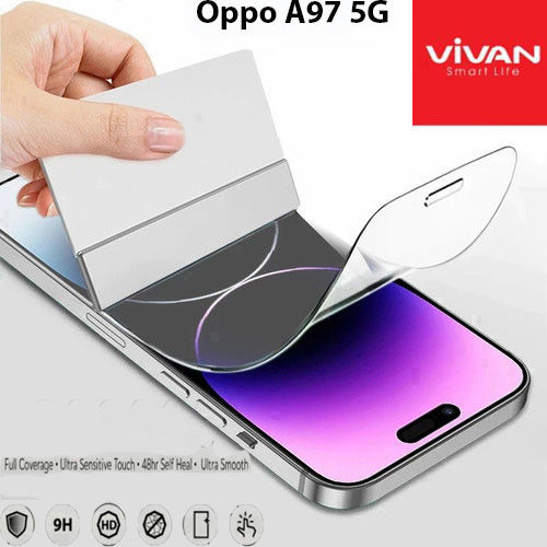 Vivan Hydrogel Oppo A97 5G Anti Gores Original Crystal Clear Protector Screen Guard Full Cover