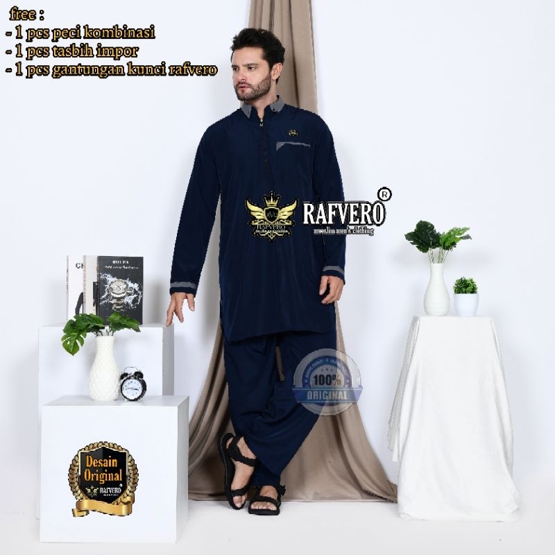 Setelan Baju Koko Pria Al Khan ORIGINAL RAFVERO - Baju Muslim Pria