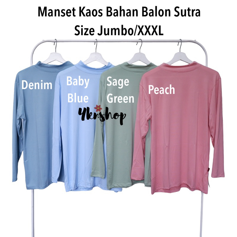 Manset Kaos Bahan Balon Sutra/Inner Kebaya size Jumbo XXXL