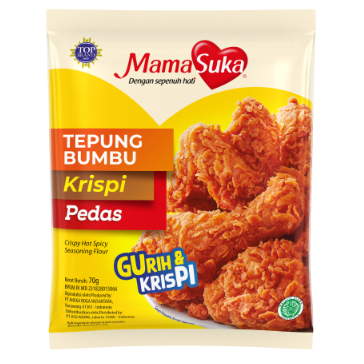 

Tepung Bumbu Pedas Krispi MamaSuka 70gr/ Tepung Krispi Pedas / Tepung Mama Suka