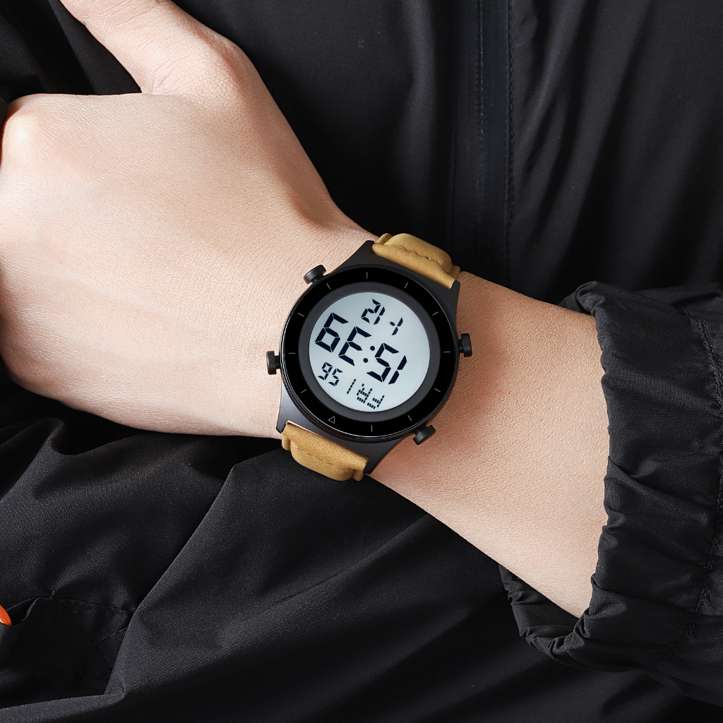 SKMEI 2079 Jam Tangan Pria Digital Chronograph Tali PU Leather WATCHKITE WKOS