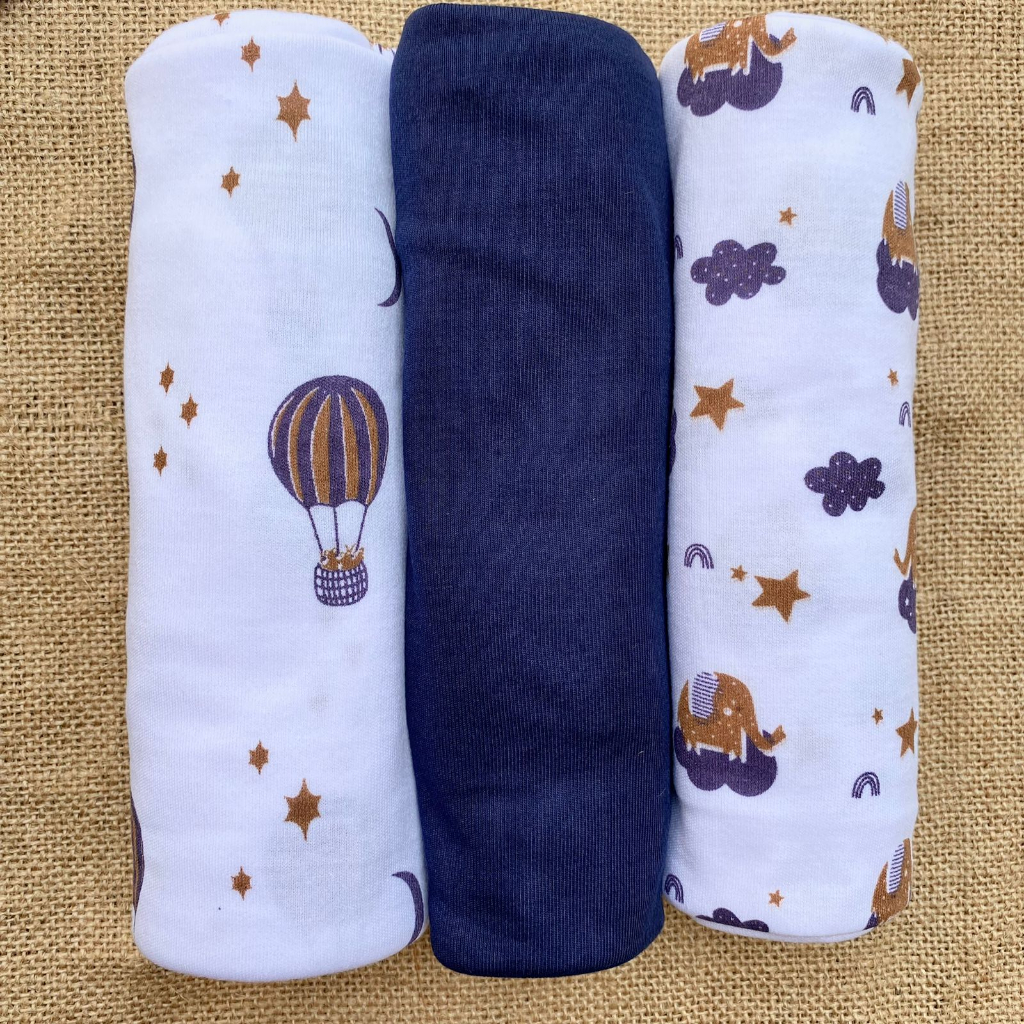 3 PCS BEDONG BAYI SERIES NAVY PERNEL BAYI 90x110Cm