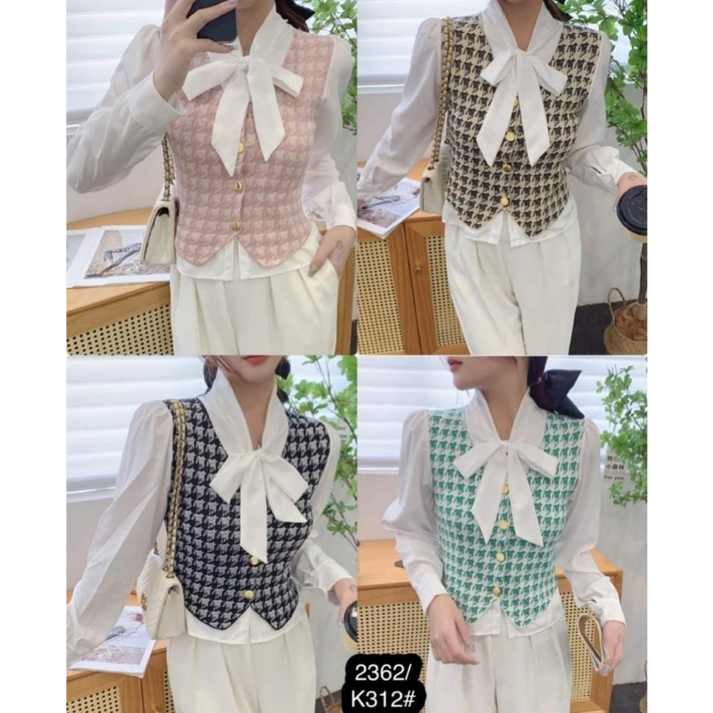 CAMILA BLOUSE / RAJUT KOMBINASI COTTON IMPORT