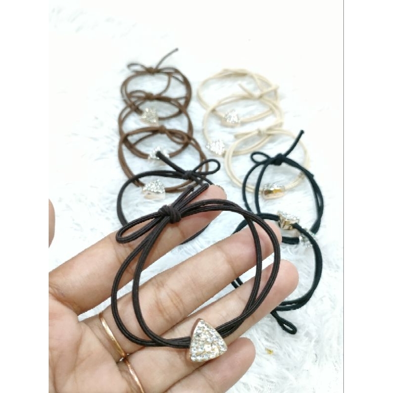 IKAT RAMBUT + GELANG KOREA ELASTIS DOUBLE MURAH