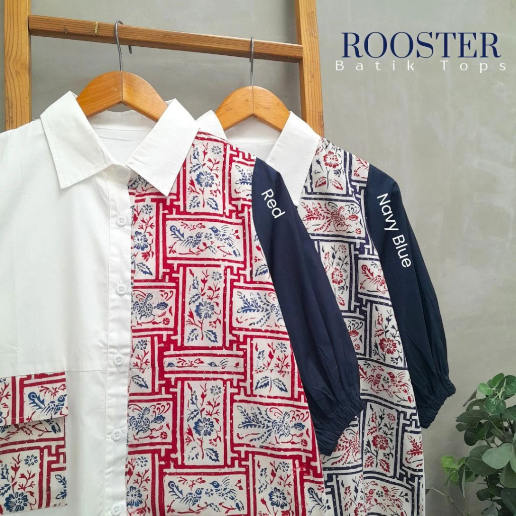 CallieTamami - A 6511 Rooster Batik Tops