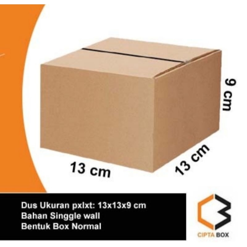 

kardus dus box ukuran luar 13x13x9cm