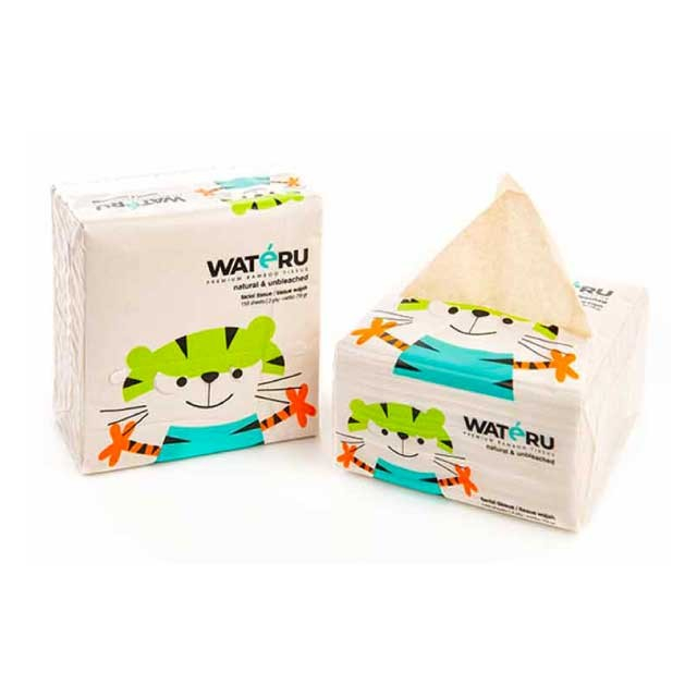 Tisu Bambu Wateru / Tissue Wateru Premium Bamboo Pop Up 150 Sheets 2 Ply 150s / Tisu kotak serbaguna