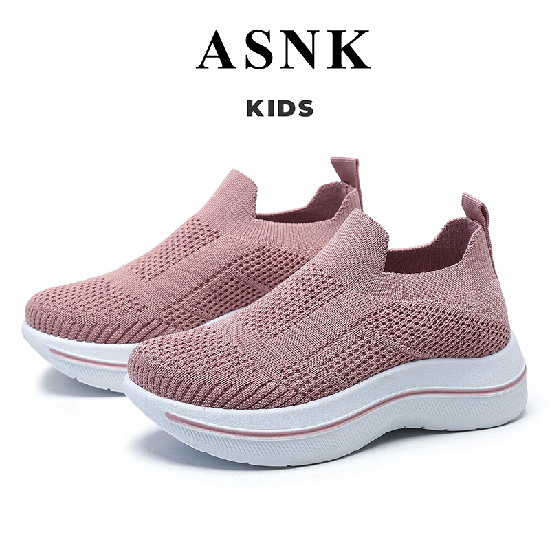 [GROSIR][COD] SEVEN_DAY SEPATU SLIP ON BAHAN RAJUT ANAK CEWEK COWOK USIA 2-8 THN WM2329 PINK