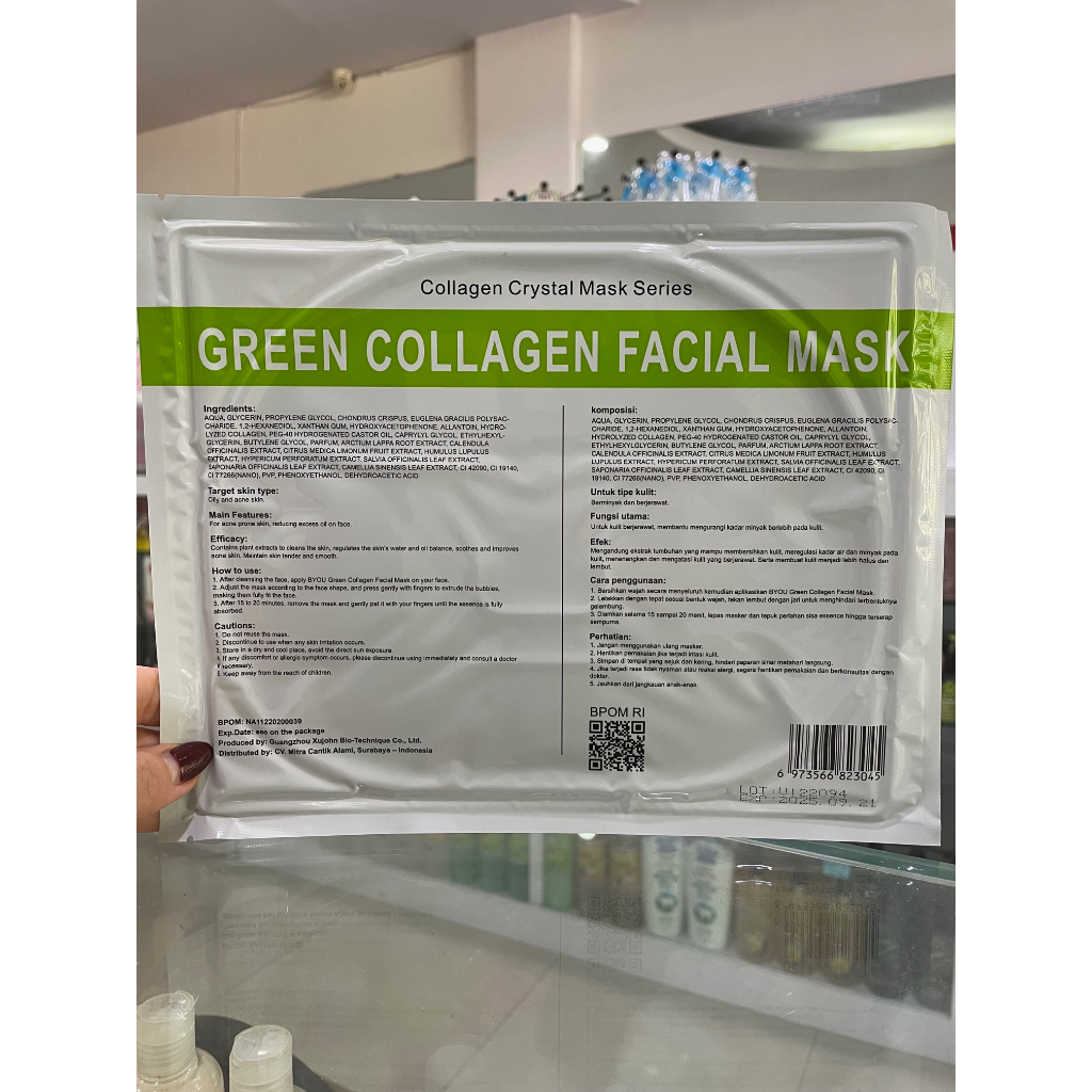 BYOU Collagen Crystal Mask Series Green Collagen Facial Mask 60gr