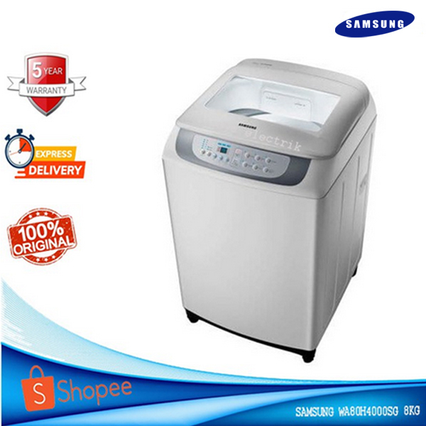 Mesin cuci 1 tabung Samsung otomatis WA80H400 Diamond Drum 8KG