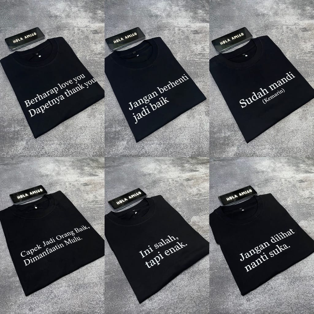 Custom Baju Kaos Kata Kata Satuan Nama Tulisan &amp; Sindiran Desain Suka Suka