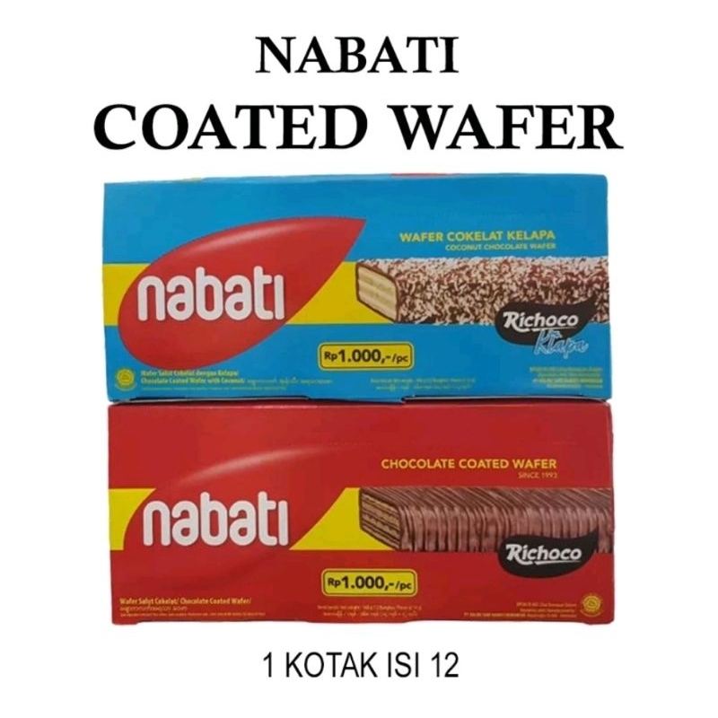 NABATI WAFER COKLAT COATED BOX / WAFER NABATI COATED / NABATI WAFER COKLAT / CHOCOLATE COATED WAFER 