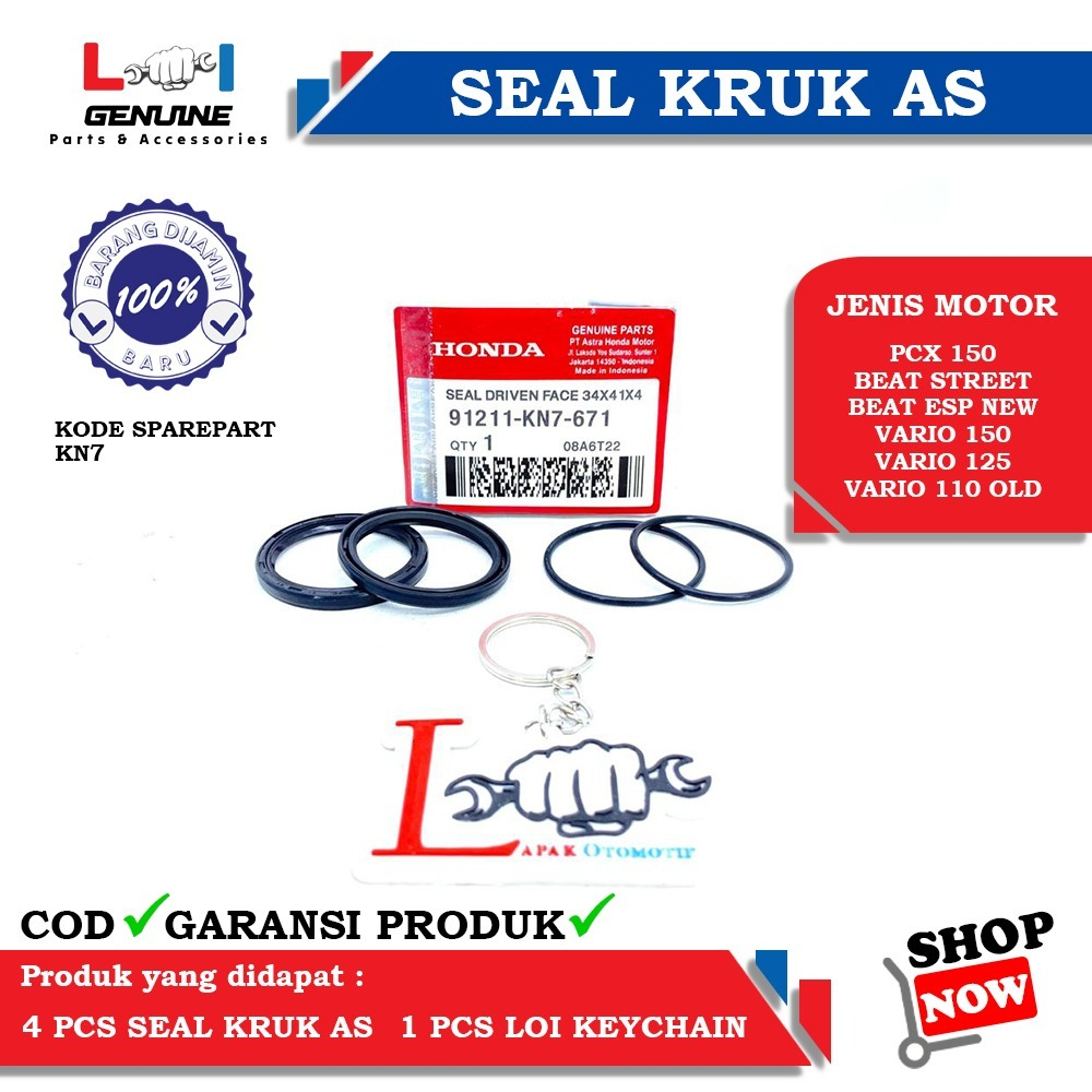 -LOI- SEAL PULLEY BEAT STREET BEAT NEW VARIO 125/150 VARIO 110 OLD PCX 150 KN7