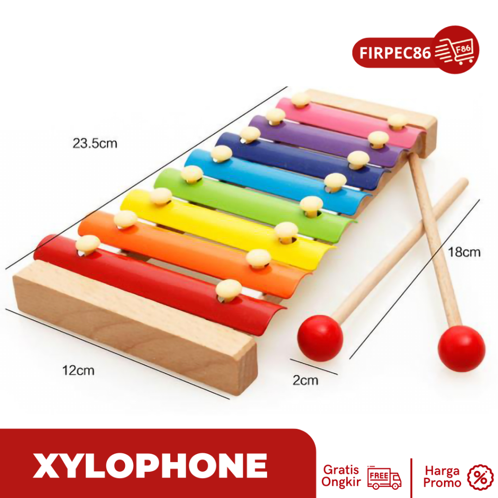 Mainan Edukasi Xylophone Alat Musik Ketukan Kayu / Mainan Kolintang / Xylophone Kayu Mainan Edukasi Anak