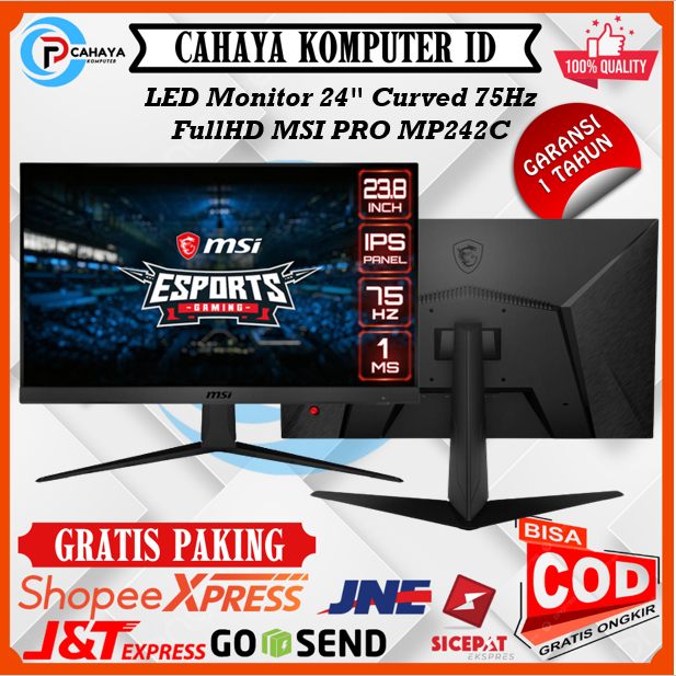 LED Gaming Monitor 24&quot; Flat IPS 75Hz FullHD MSI Optix G241V E2