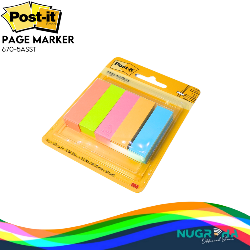 

Post-It 3M Penanda Halaman 670-5ASST Floral Fantasy Page Marker