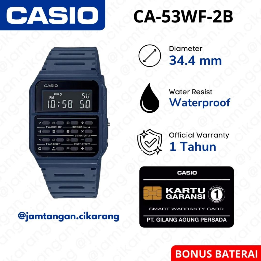 Jam Tangan Pria Casio CA-53WF-2B Kalkulator Original