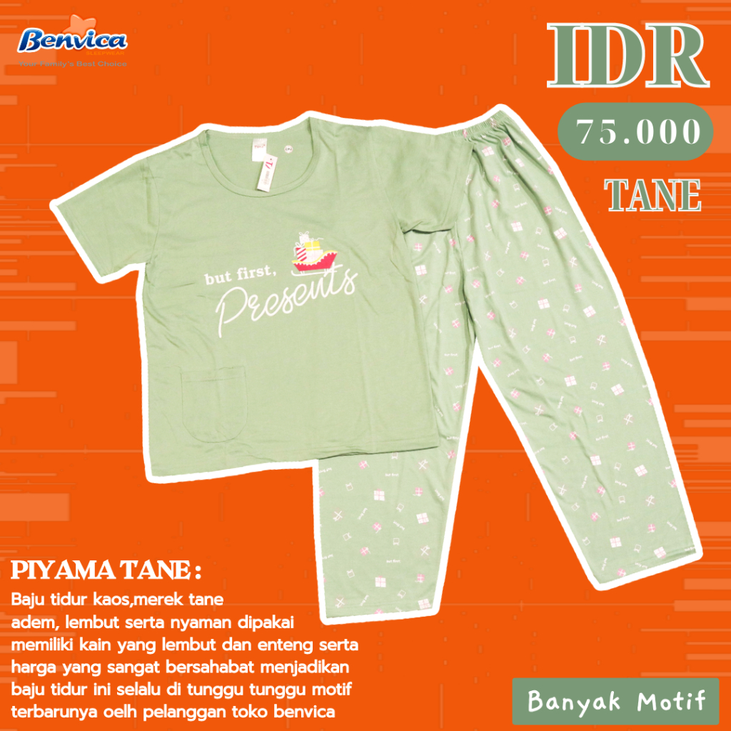 BAJU TIDUR CELANA PANJANG TANE - A