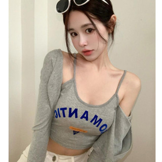 GO!BR1323 Tank Top Tanktop Wanita Singlet Bralette ROMANTIC CropTop Spaghetti Atasan Wanita Sexy