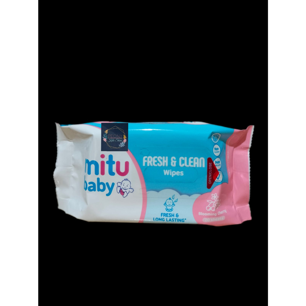 MITU BABY WIPES 20 SHEET/tisu basah bayi mitu travel size 20s/baby wet wipes 30s