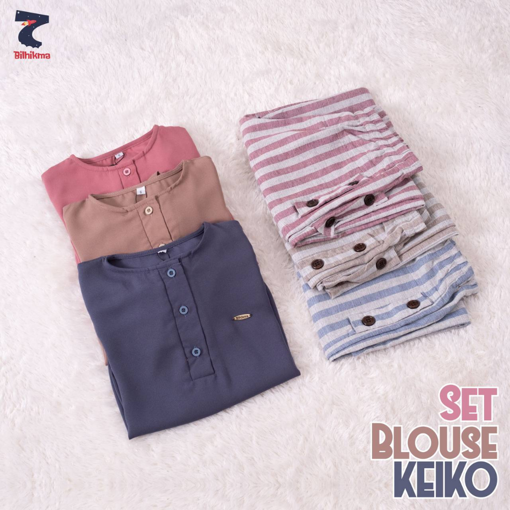 Nauree - Baju Setelan Blouse Anak Tanggung Perempuan Keiko Usia 6 sampai 16 Tahun) Bisa COD