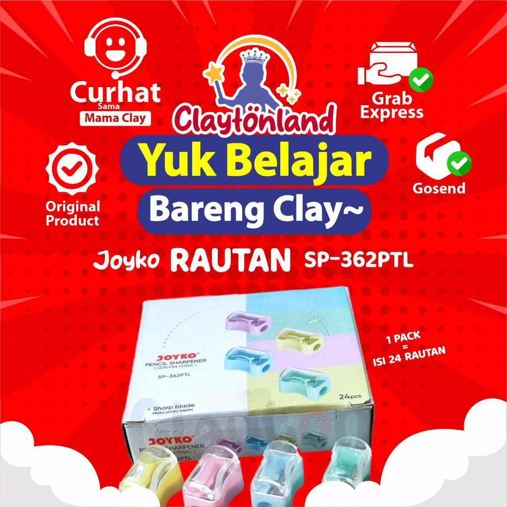 

Rautan Pastel SP-362PTL / Orotan / Sharpener Serutan Warna Pastel JOYKO SP-362PTL SP 362 PTL