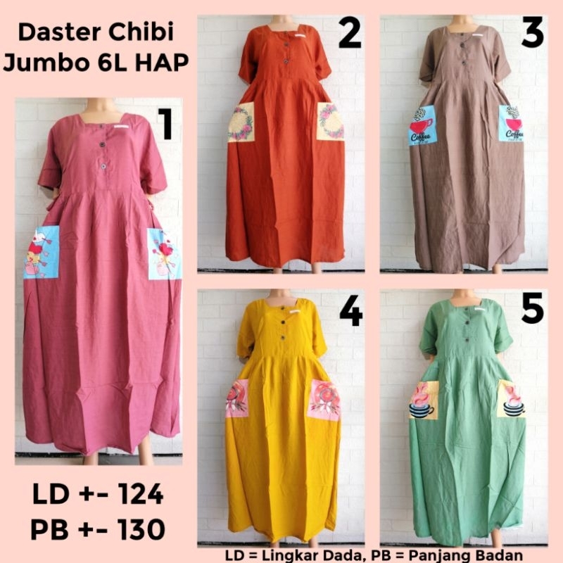 DASTER CHIBI LENGAN PENDEK 6L HAP JUMBO LD 120 CM BUSUI FRIENDLY APLK