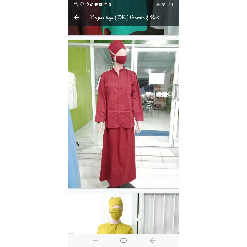 Baju Oka + Rok Bahan Premium