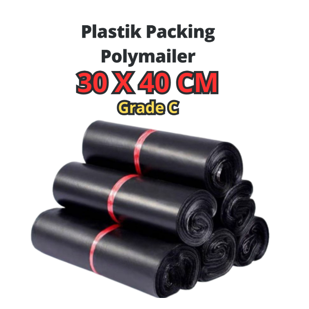 

Plastik Polymailer 30 x 40 cm Grade C Plastik Polimer hitam Plastik Olshop Plastik Perekat kuat