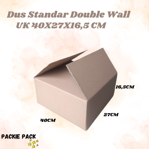 

Box Standar Double Wall Polos CB Flute Ukuran 40x27x16,5 CM (Pembelian min 200pcs)