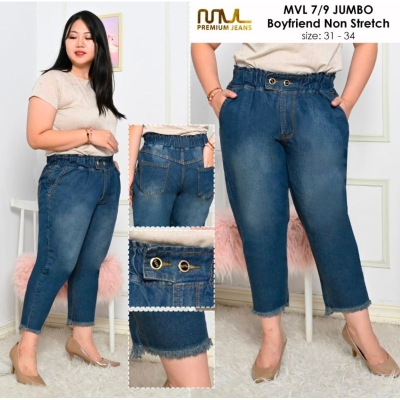 mvl boyfriend jeans wanita 31,32,33,34