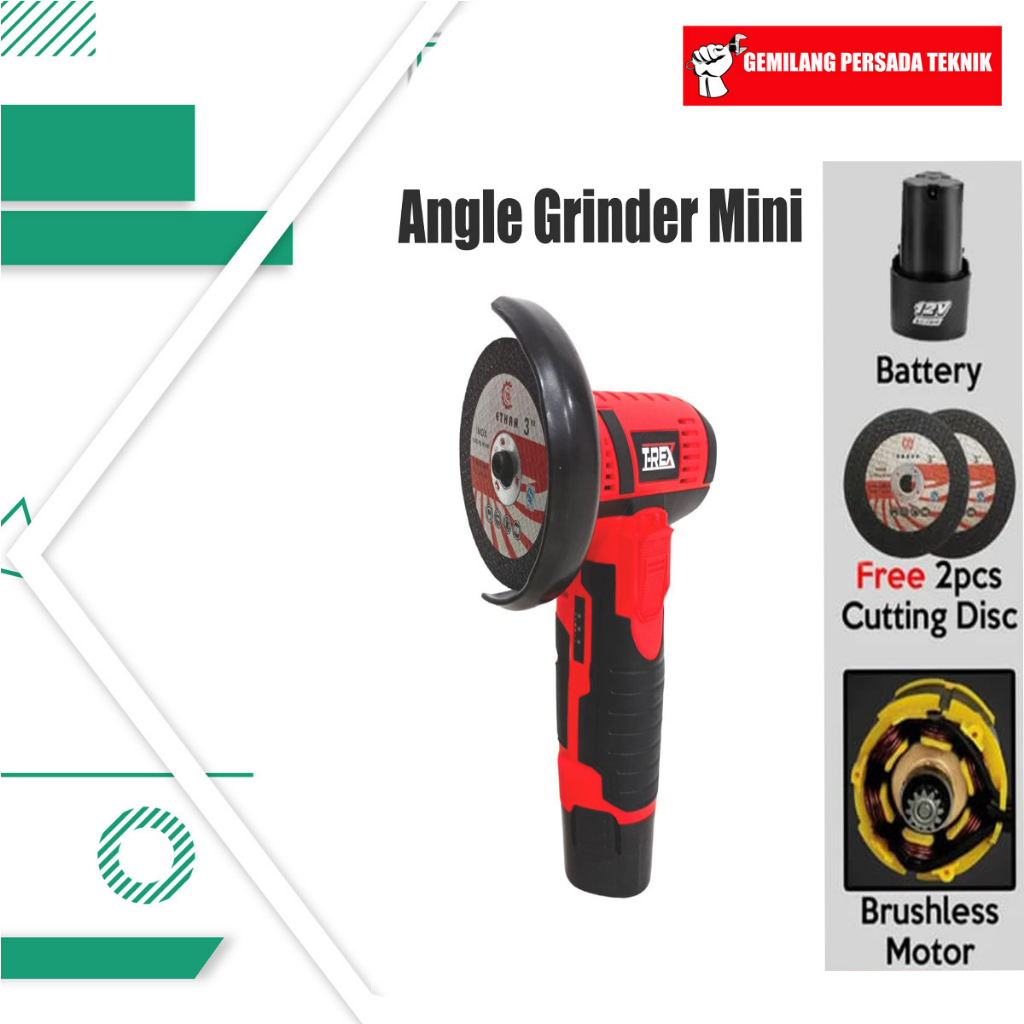 Mesin Gerinda Cordless Gerinda Baterai Angle Grinder Portable Mesin Gerinda Baterai Mesin Gerinda Ta