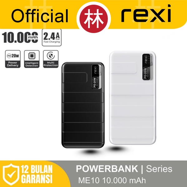 Rexi ME10 Powerbank 10.000 mAh PD20W Dual Input Output Fast Charging