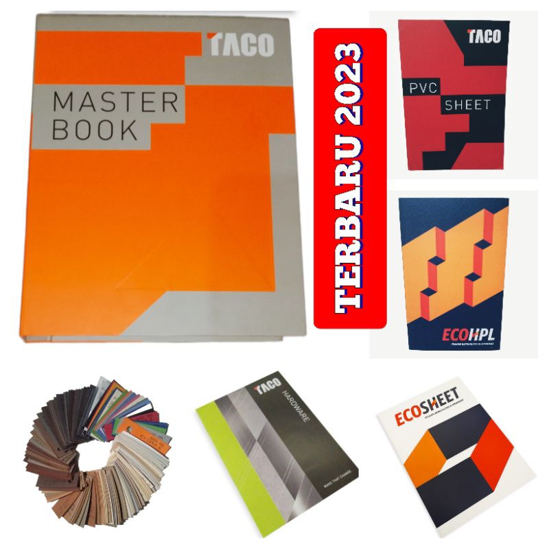 

(TERMURAH) PAKET KOMPLIT 6 ITEM CATALOG MASTERBOOK HPL TACO TERBARU 2023 KATALOK ECO TERBARU 2023 CATALOK EDGING TACO KATALOK PVC SHEET TACO TERBARU 2023