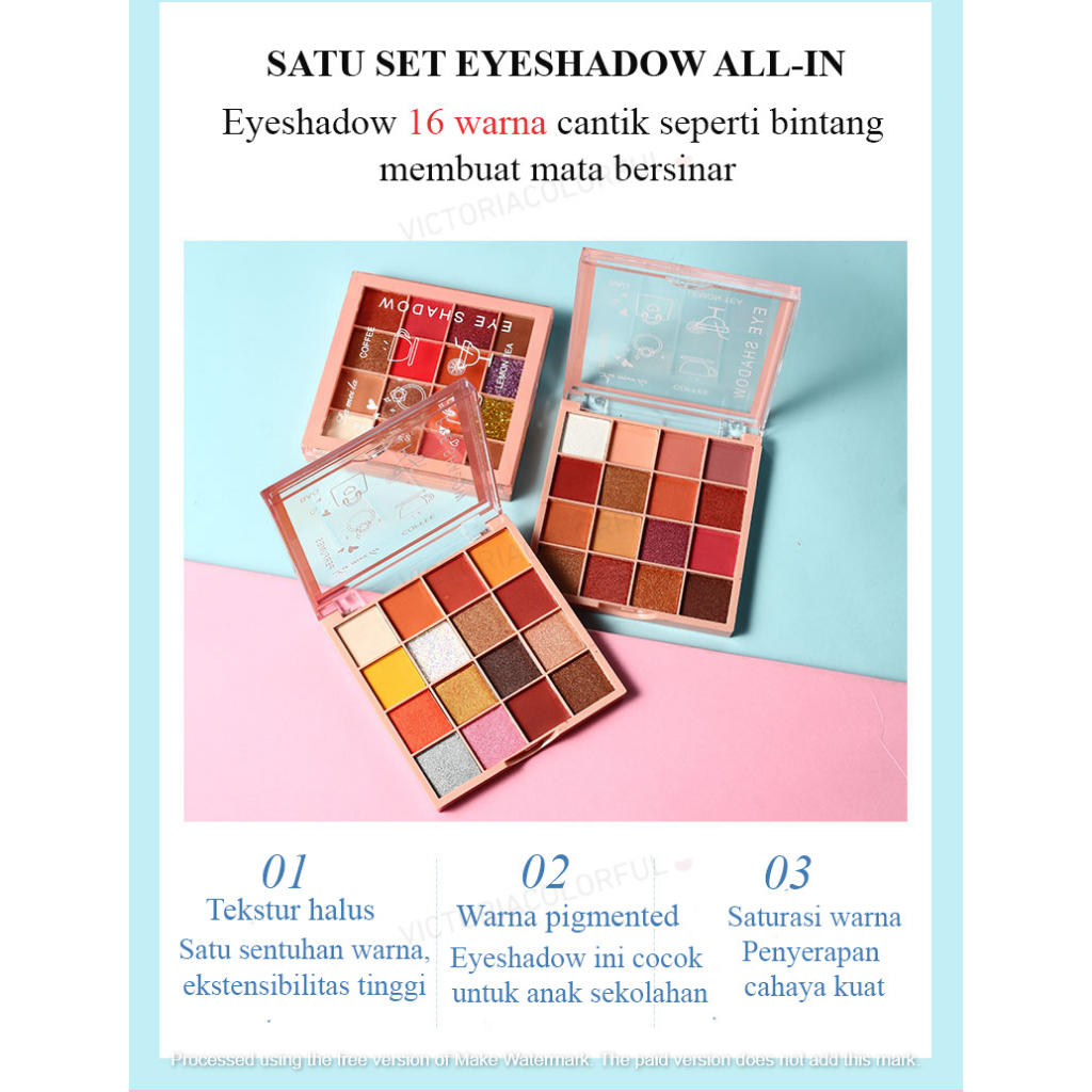 LAMEILA~Eyeshadow Pallete 16 Warna Smooth Powder Long Lasting
