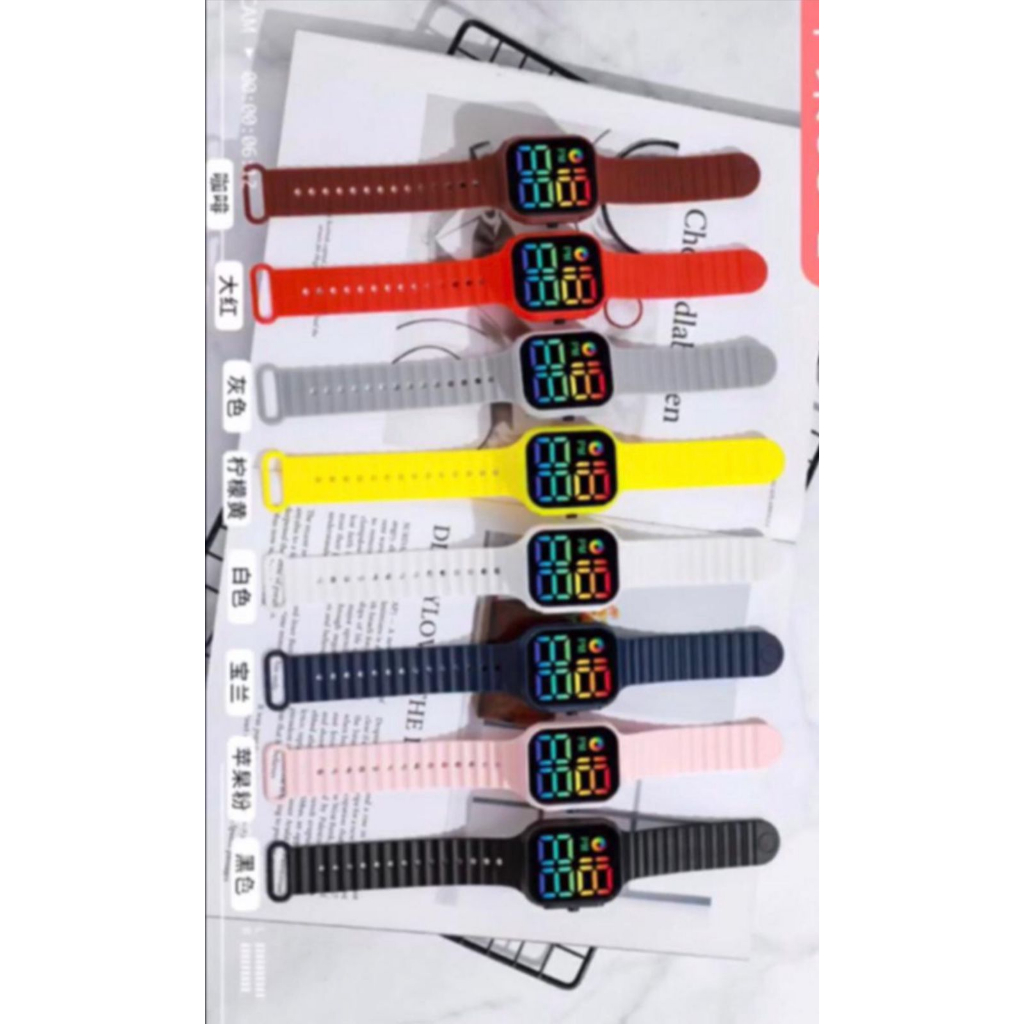 (SS) BISA COD JAM TANGAN PRIA WANITA DIGITAL FASHION KOREA C1-9 ANTI AIR