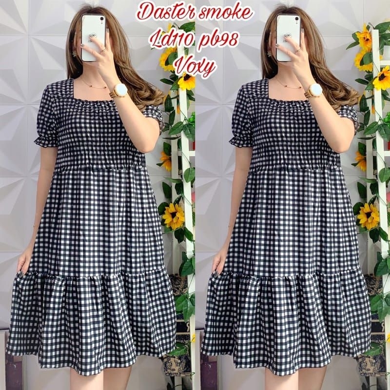 Dress SmockBahan voxy premiumTebel antep