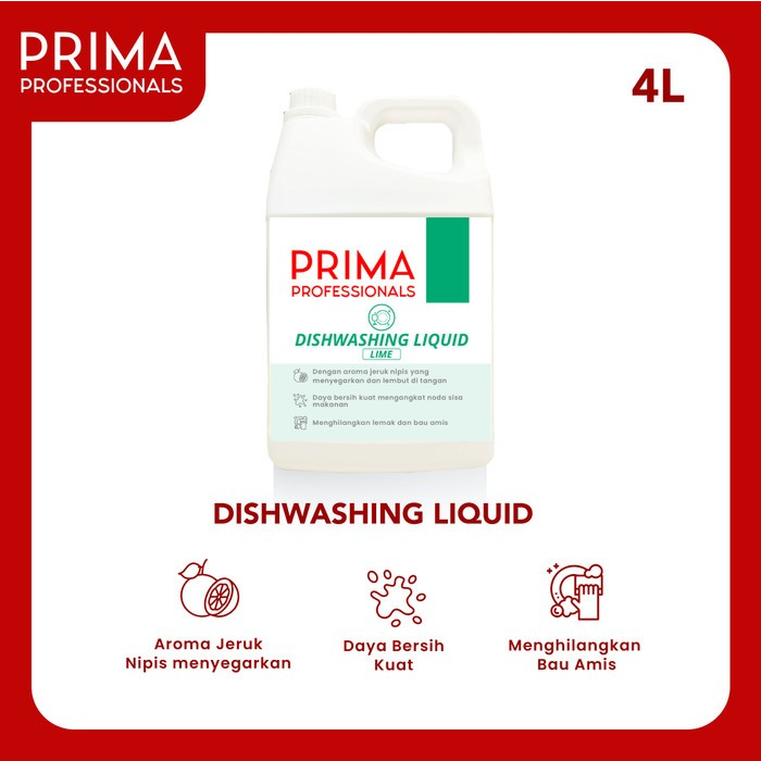 PRIMA Diswashing Premium Lime (sabun cuci piring) 4L