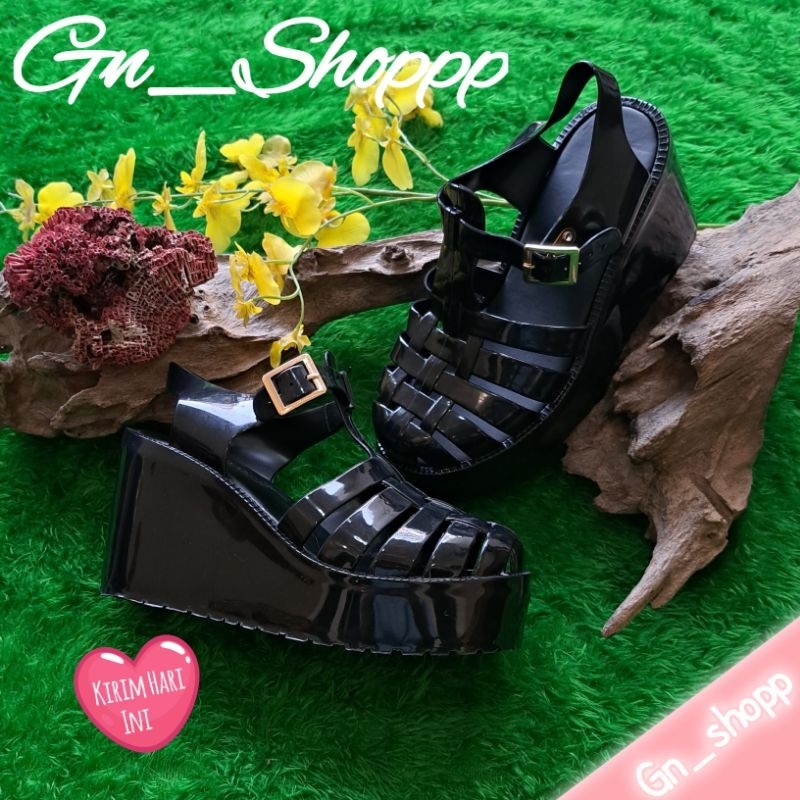 Sandal Wanita Gladiator Tinggi 9Cm FullJelly Terbaru 778