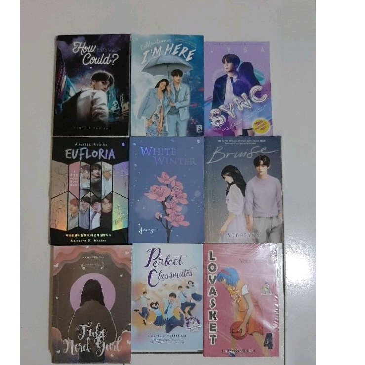 PRELOVED NOVEL HOW COULD? I'M HERE SYNC EUFLORIA WHITE WINTER BRUISE FAKE NERD GURL PERFECT CLASSMAT