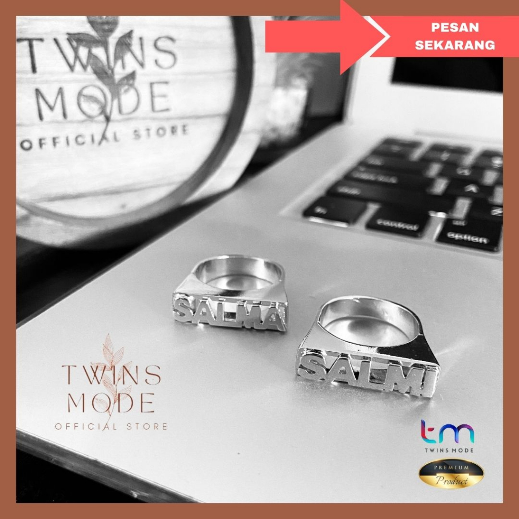 Cincin Custom Nama 3D Europe Style Hip Hop Lapis Emas Titanium Warna Awet Tahan Goresan