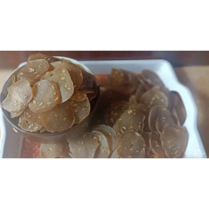 

krupuk dele mentah & matang