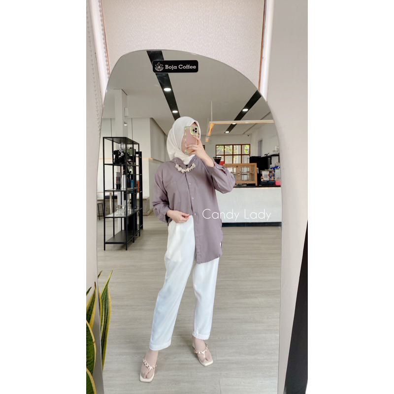 Shakila Kemeja Basic / Daily Blouse Polos / Kemeja polos shakila