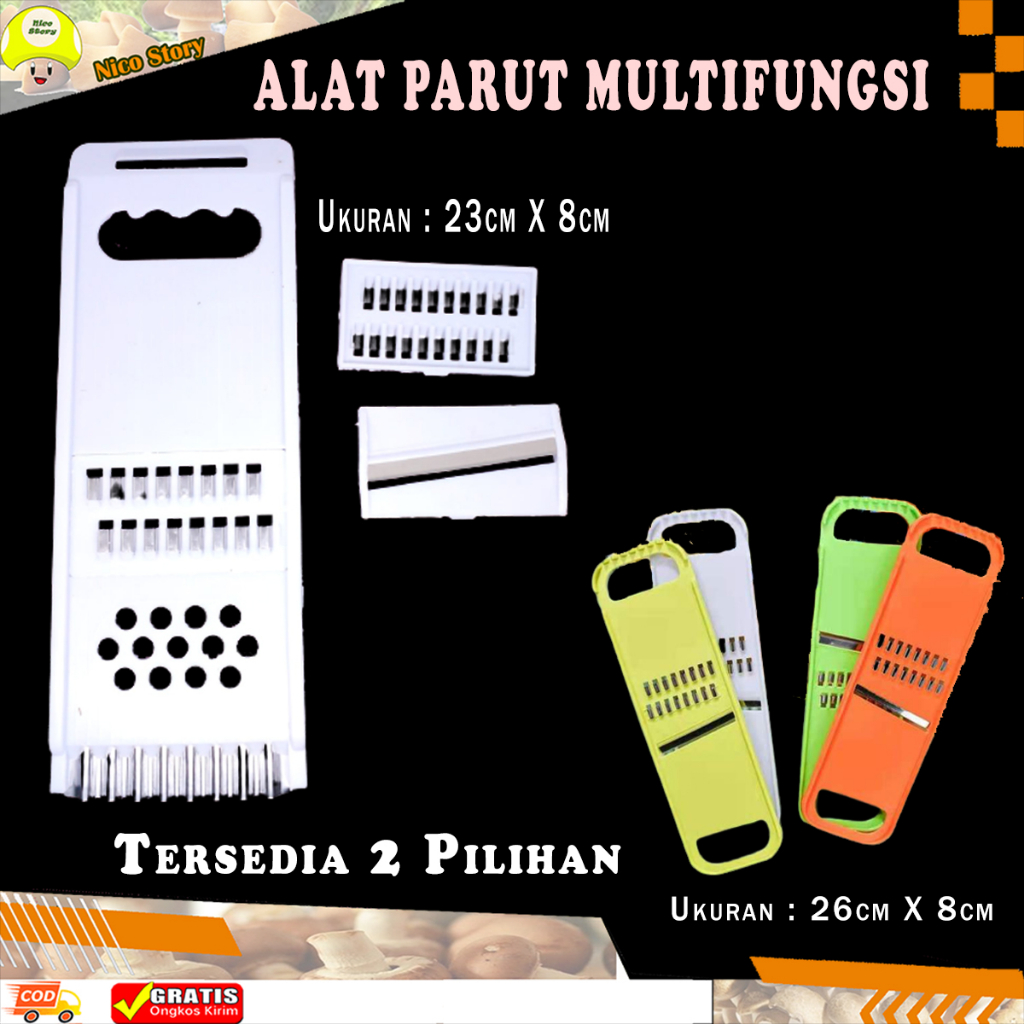 (NCS) Alat Parut Iris Potong Serut Slicer Parutan Serbaguna Multifungsi Keju Keripik Buah Sayur