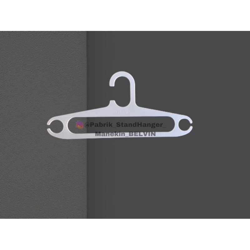 Hanger Plastik 17 Inch Putih // Gantungan Baju Plastik Elastis 1 Lusin ( isi 12 pcs ) // Hanger 17 i